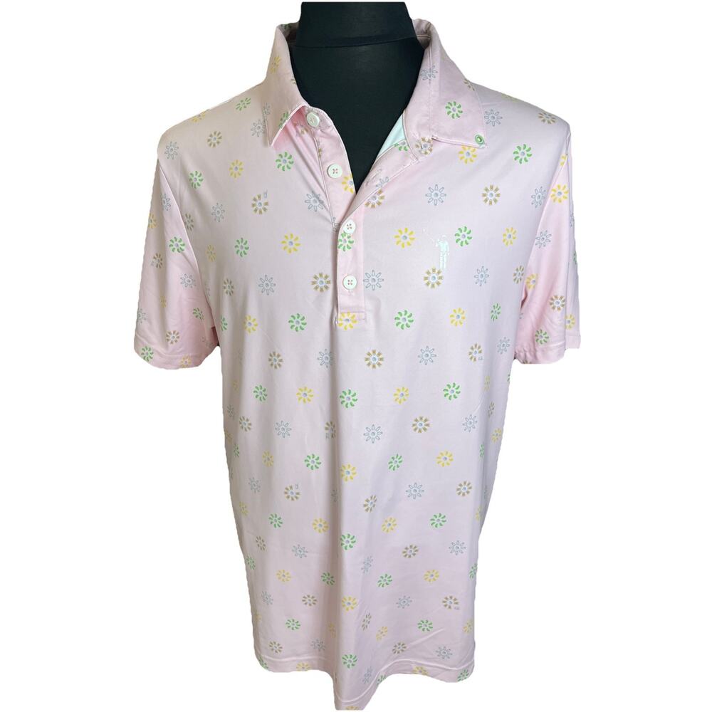 William Murray Men’s Pink Short Sleeve Golf Polo Size Large